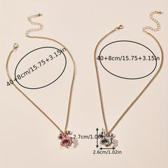 Cartoon Unicorn Necklace Small Alloy Drop Pendant Chain Necklace