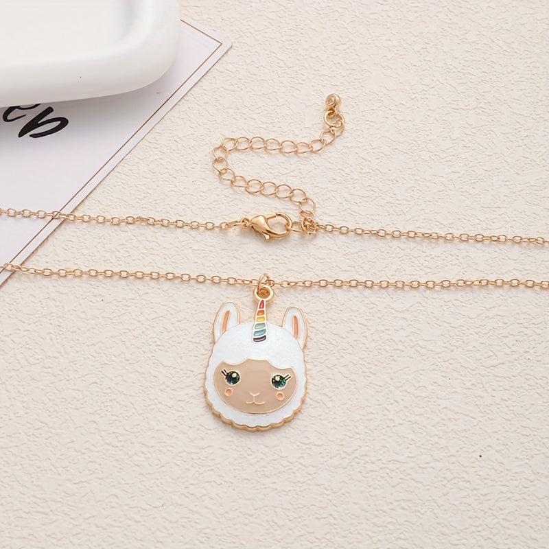 Ins Style Lamb Golden Halter Pendant Necklace for Women