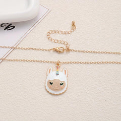 Ins Style Lamb Golden Halter Pendant Necklace for Women