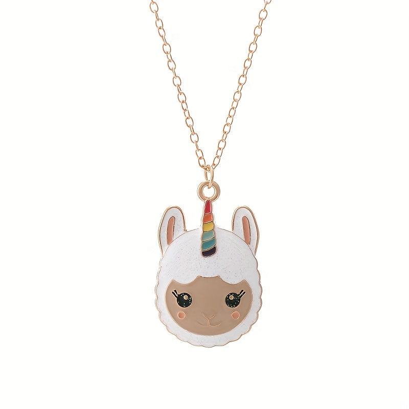 Ins Style Lamb Golden Halter Pendant Necklace for Women
