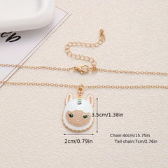 Ins Style Lamb Golden Halter Pendant Necklace for Women