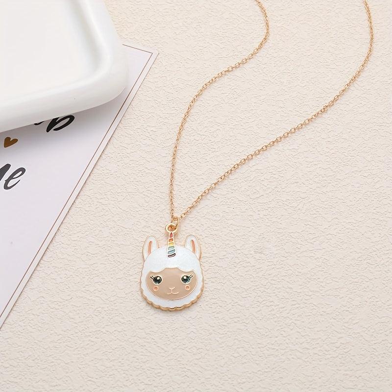 Ins Style Lamb Golden Halter Pendant Necklace for Women