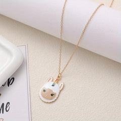 Ins Style Lamb Golden Halter Pendant Necklace for Women