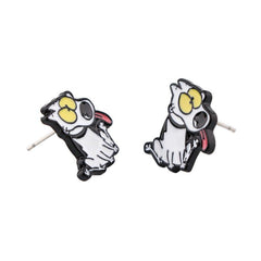 Vintage Dog Piercing Earrings Cartoon Stud Earrings For Woman Girls Kids Jewelry