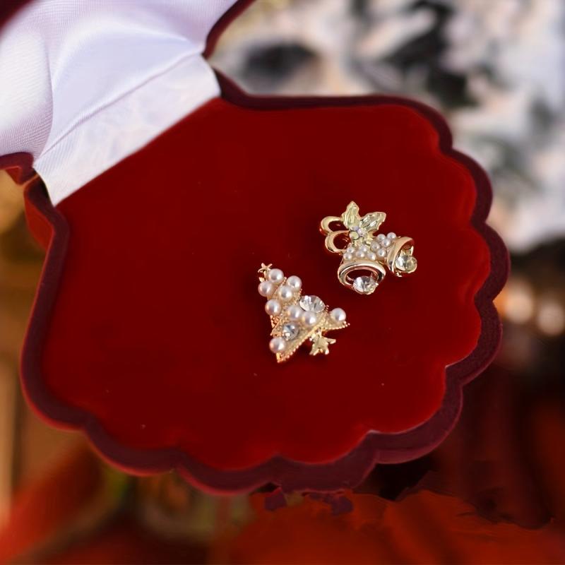 Christmas Asymmetrical Stud Earrings Women Girls
