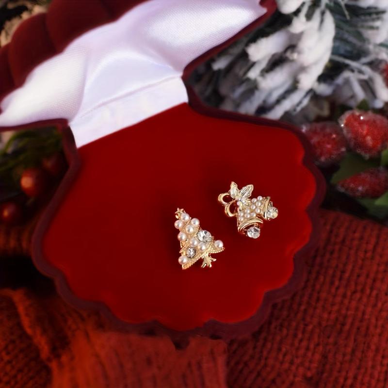 Christmas Asymmetrical Stud Earrings Women Girls