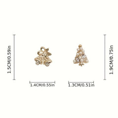 Christmas Asymmetrical Stud Earrings Women Girls