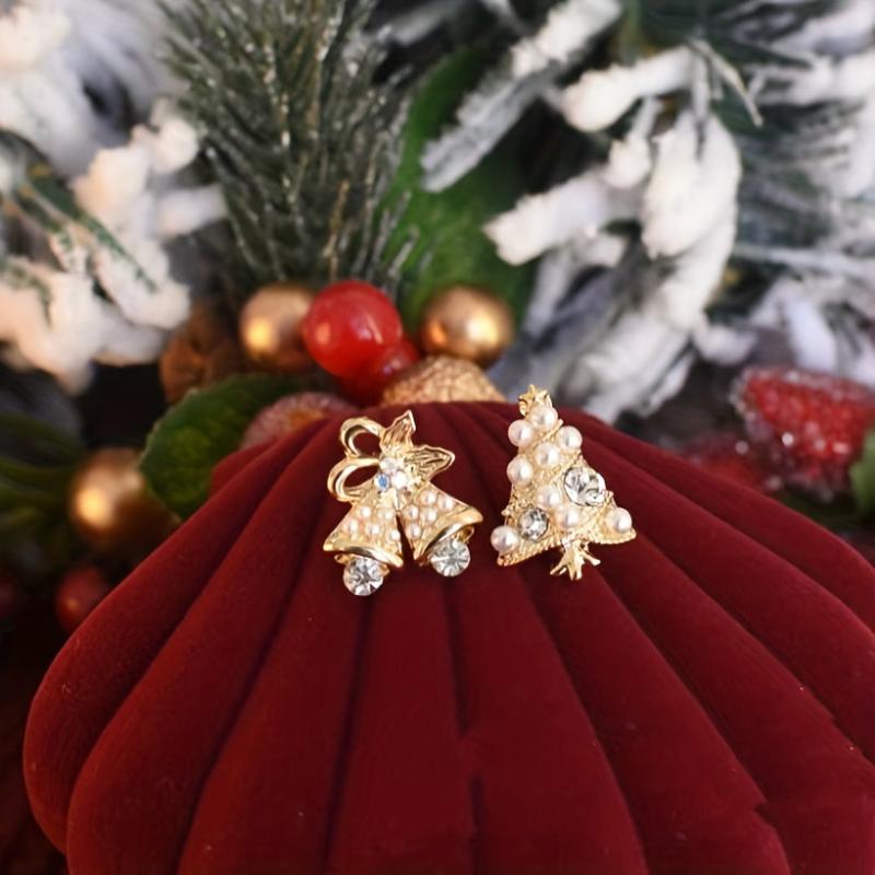 Christmas Asymmetrical Stud Earrings Women Girls