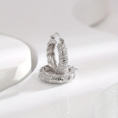 Artificial Diamond Round Women's Earrings Silvery Needle