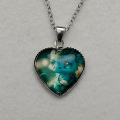 Green Dragon Animal Crystal Love Pendant Necklace Girls