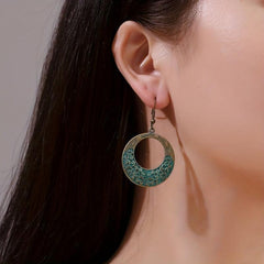 Circular Pattern Dangle Earrings Women Jewelry