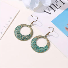 Circular Pattern Dangle Earrings Women Jewelry