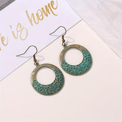 Circular Pattern Dangle Earrings Women Jewelry