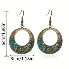 Circular Pattern Dangle Earrings Women Jewelry