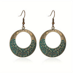 Circular Pattern Dangle Earrings Women Jewelry