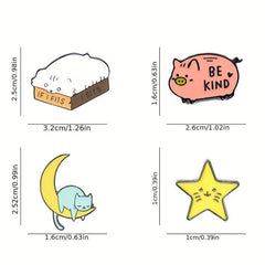 Little Animal Brooch Small Animal Series Alloy Badge Shirt Backpack Decorative