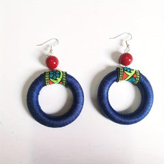 Fungus Hook Large Circle Earrings Handicraft Earrings