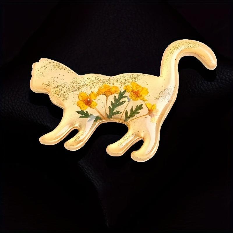 Animal Cat Pin Brooch Enamel Corsage Decorative Adjustable Waist Anti-exposure