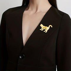 Animal Cat Pin Brooch Enamel Corsage Decorative Adjustable Waist Anti-exposure