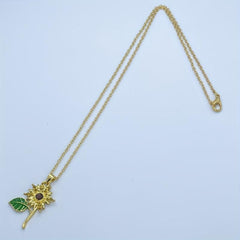 Sunflower Pendant Necklace For Women Ladies Flowers Jewelry Romantic Gift