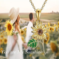 Sunflower Pendant Necklace For Women Ladies Flowers Jewelry Romantic Gift