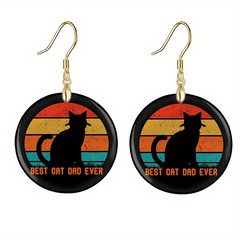 Cat Acrylic Pendant Earrings Halloween Christmas Party Gift
