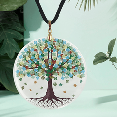Life Tree Pendant Necklace Adjustable Chain Halloween Christmas Gift