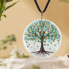 Life Tree Pendant Necklace Adjustable Chain Halloween Christmas Gift