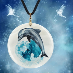 Creative Dolphin Pattern Pendant Necklace Adjustable Chain Necklace