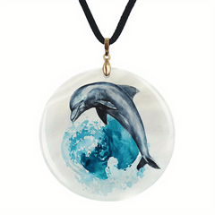 Creative Dolphin Pattern Pendant Necklace Adjustable Chain Necklace