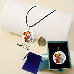 Puppy And Cat Pattern Pendant Necklace Adjustable Boho Chain Necklace