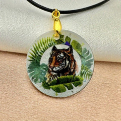Lion Pattern Pendant Necklace for Halloween Party