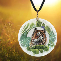 Lion Pattern Pendant Necklace for Halloween Party
