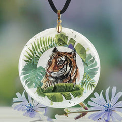 Lion Pattern Pendant Necklace for Halloween Party