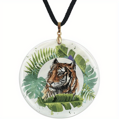 Lion Pattern Pendant Necklace for Halloween Party
