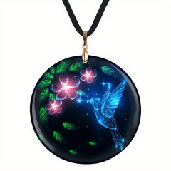 Luminous Bird Pattern Pendant Necklace Adjustable Chain Halloween Christmas Gift