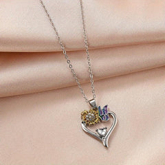 Heart Shaped Butterfly Sunflower Pendant Toy - Gift for Anniversary or Christmas