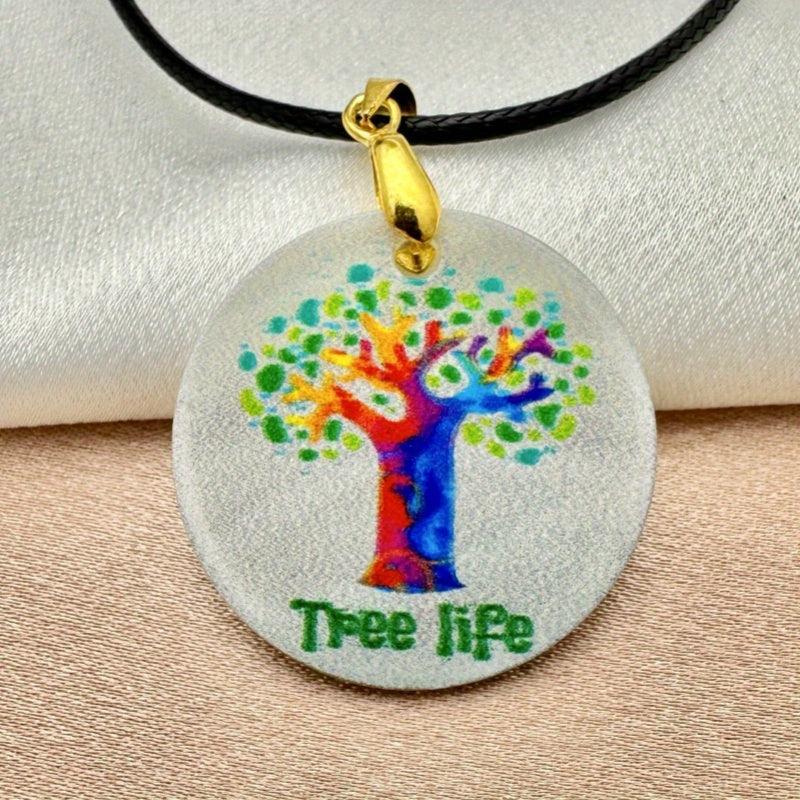 Life And Tree Pattern Pendant Necklace Family Halloween Christmas Party Gift