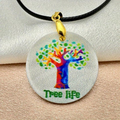 Life And Tree Pattern Pendant Necklace Family Halloween Christmas Party Gift