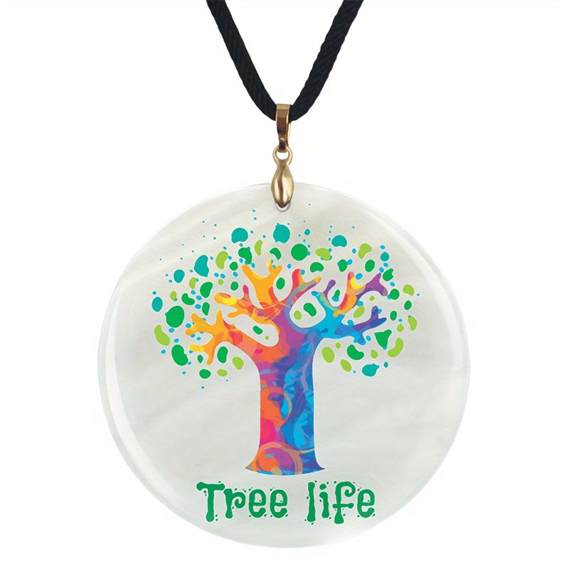 Life And Tree Pattern Pendant Necklace Family Halloween Christmas Party Gift