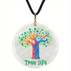 Life And Tree Pattern Pendant Necklace Family Halloween Christmas Party Gift