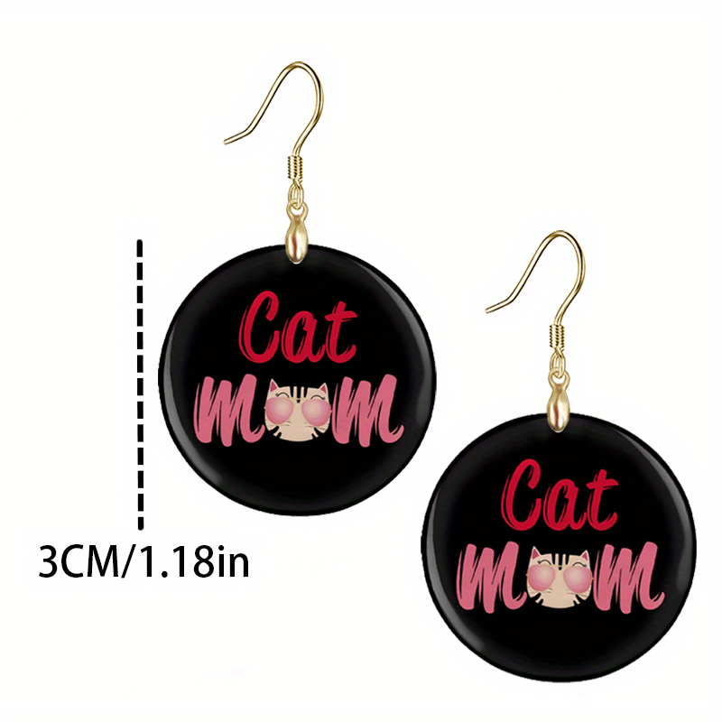 Creative Cat Acrylic Pendant Earrings Party Jewelry