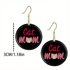 Creative Cat Acrylic Pendant Earrings Party Jewelry