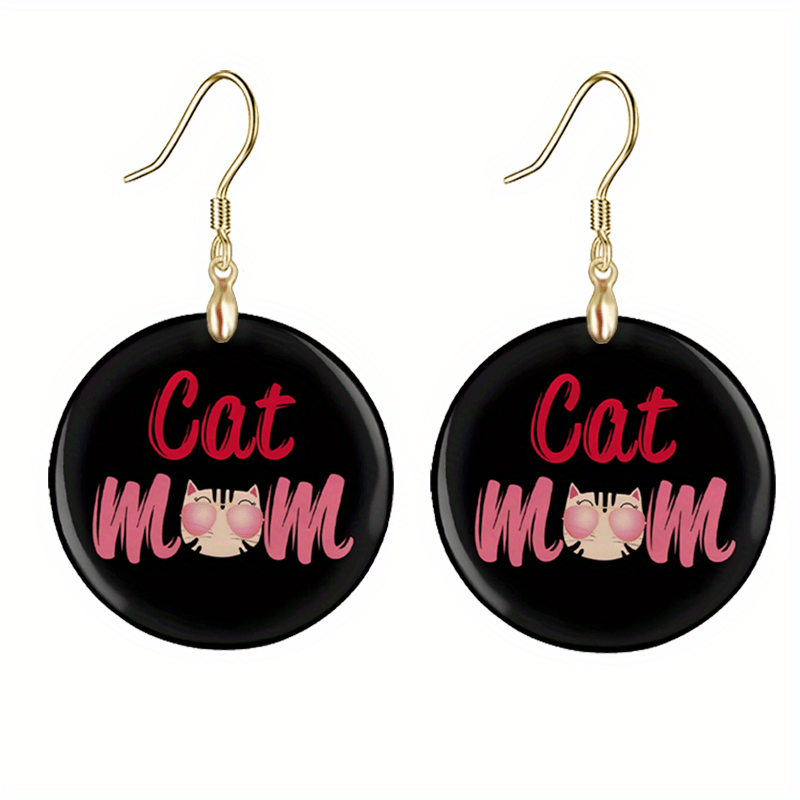 Creative Cat Acrylic Pendant Earrings Party Jewelry