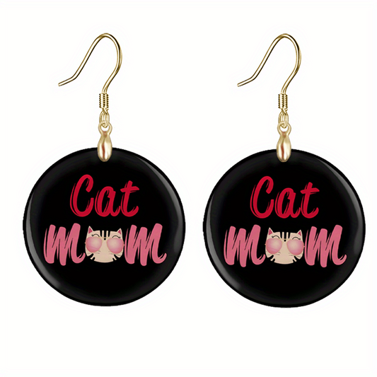 Creative Cat Acrylic Pendant Earrings Party Jewelry