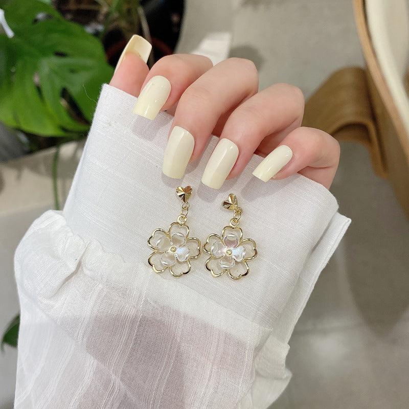 3D Hollow Flower Earrings Sweet Party Jewelry Gift