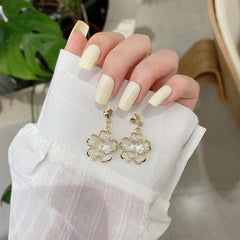 3D Hollow Flower Earrings Sweet Party Jewelry Gift