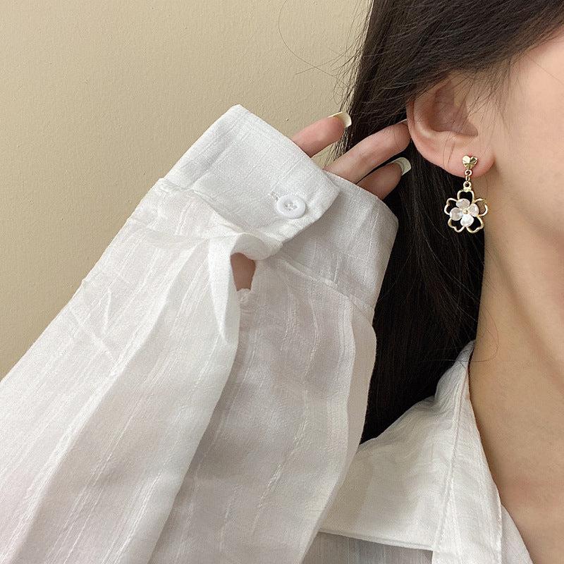 3D Hollow Flower Earrings Sweet Party Jewelry Gift