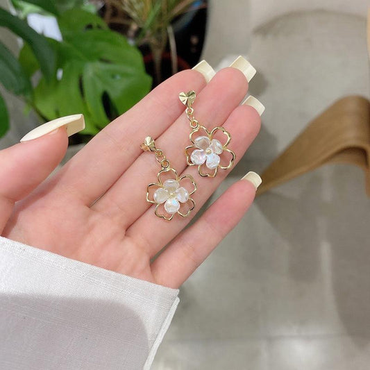 3D Hollow Flower Earrings Sweet Party Jewelry Gift