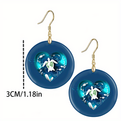 Sea Turtle Acrylic Pendant Earrings Retro Party Jewelry